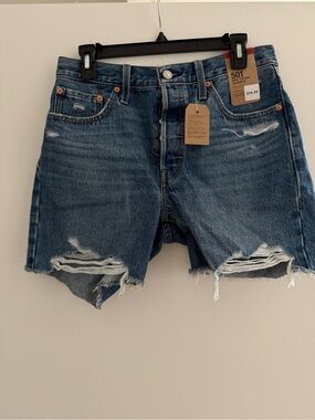Levi's 501 Mid-Thigh Denim Shorts - Classic Blue